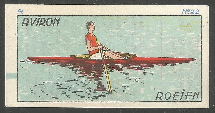 CC BEL Jaques Superchocolat Aviron Roeien No. 22 Single sculler during the propulsive phase