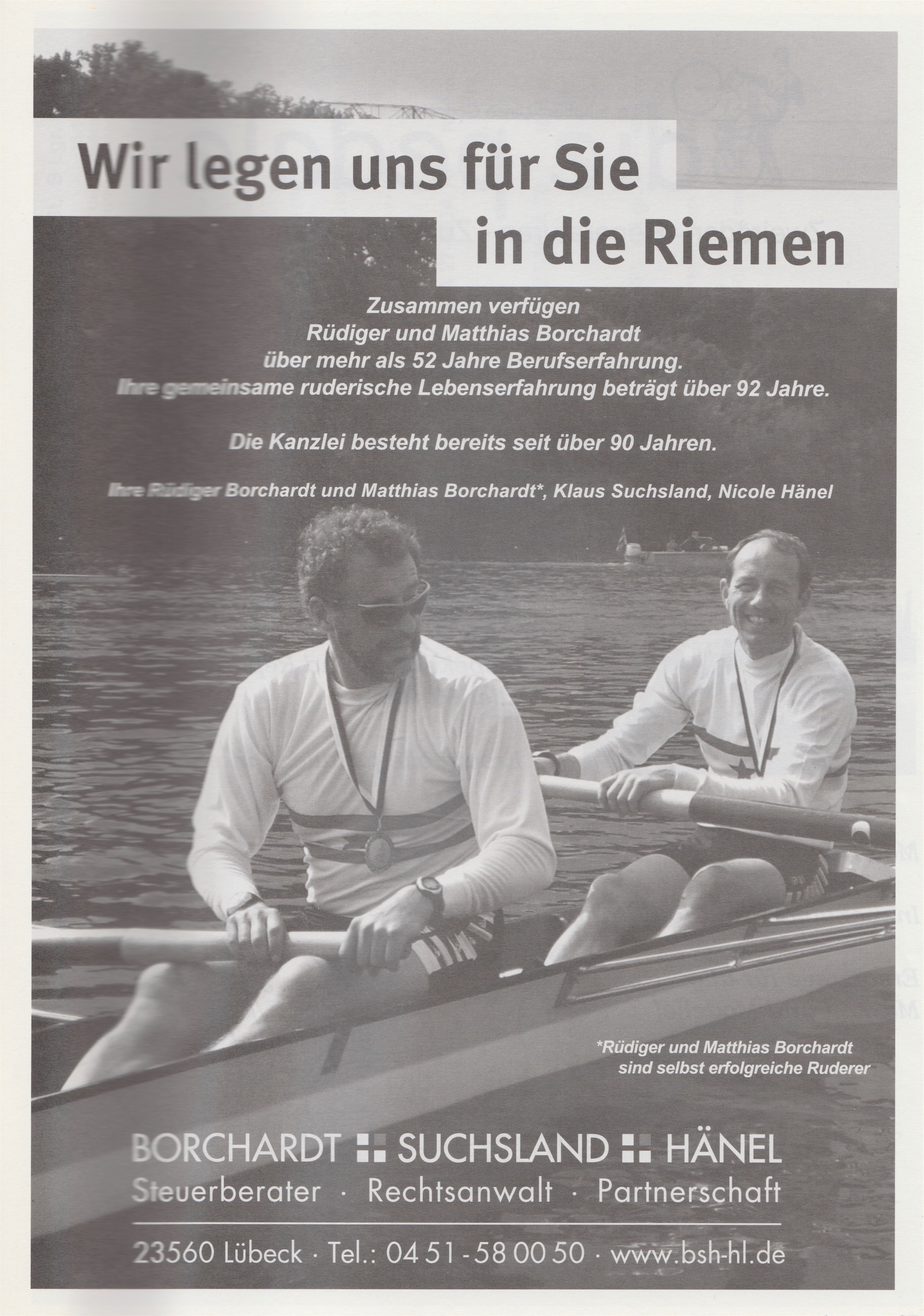 Ad GER 2014 Legal and tax advisers Borchardt Suchsland Haenel in Luebeck