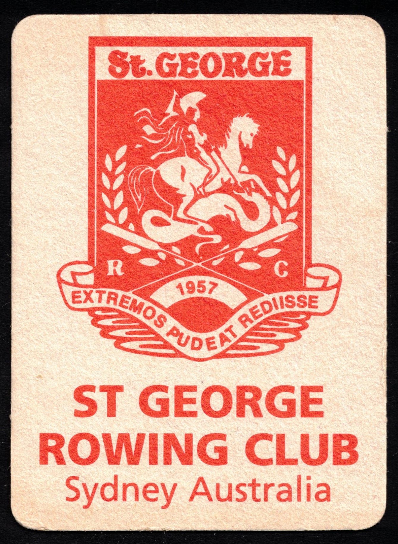 Beer mat AUS St. George RC Sydney IV