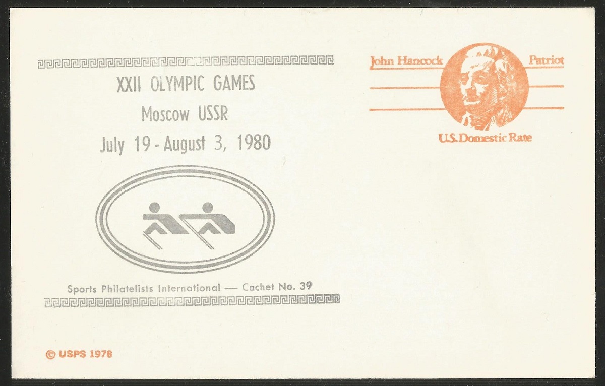 Cachet USA 1978 No. 39 OG Moscow with Olympic pictogram No. 3jpg