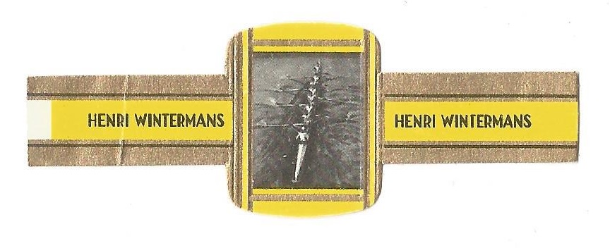Cigar label NED 1963 Henri Wintermans Serie 2 No. 2 Roeien yellow colour large size