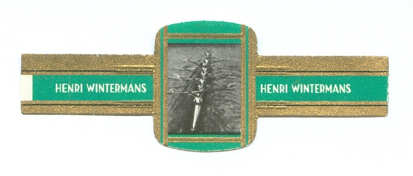 cigar label ned 1963 henri wintermans serie 2 no. 2 roeien green colour normal size