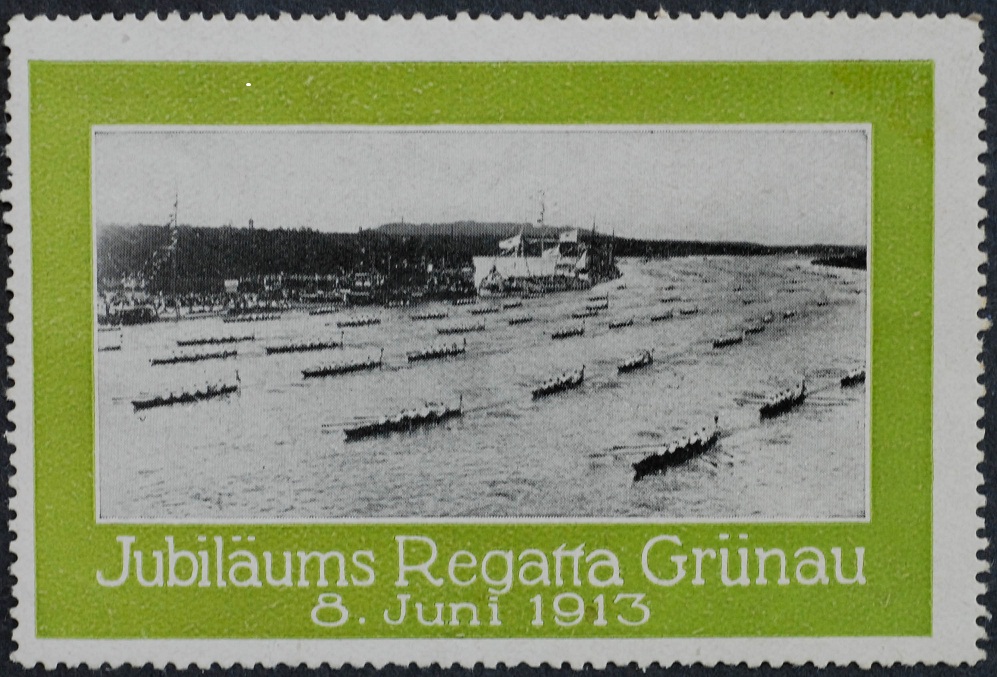 cinderella ger 1913 jubilaeums regatta gruenau boats parade green margin coll. a