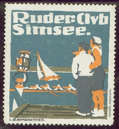 cinderella ger ruder club simsee 4 sailing boat two spectators on pontoon 