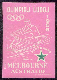 label aus 1956 og melbourne esperanto pink colour