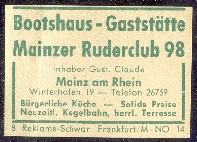 label ger mainzer rc 98 bootshaus gaststaette