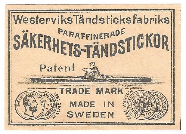 label swe westerviks taendsticksfabriks v
