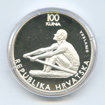 Coin CRO 1996 OG Atlanta 100 Kuna Silver 925 PP 2000 g max. 2000 issued