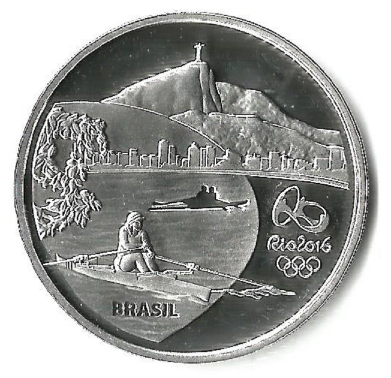 coin bra 2014 og rio de janeiro 2016 27 g silver 925 mintage 25.000 reverse