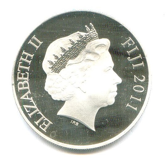 coin fij 2011 og london 2012 10 dollars silver 925 pp 2828 g reverse