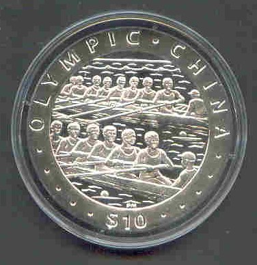 coin ivb 2008 og beijing 10 dollars silver 925 pp 28 28 g two 8 racing front