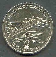 coin rom 1996 og atlanta 10 lei reverse 8 