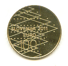 coin slo 2011 wrc bled 100 eur gold 900 pp 7 g no. 0184 of 2500 issued front