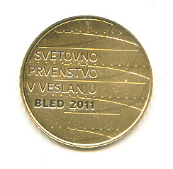 coin slo 2011 wrc bled 100 eur gold 900 pp 7 g no. 0184 of 2500 issued reverse