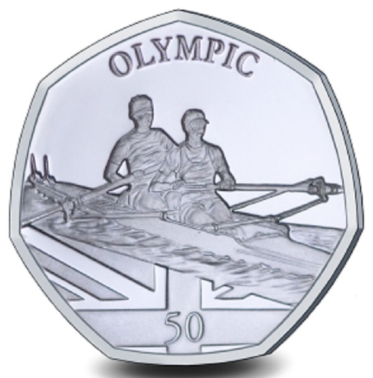 gib olympic rowing 50p silver 2021
