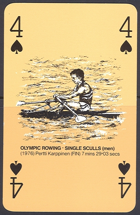 CC GBR 1979 Playing card Olympic Rowing M1X 1976 Pertti Karppinen FIN