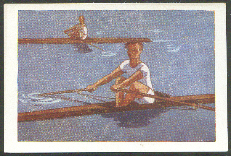 CC FRA GGA -Sports et Loisirs- Canotage (Drawing of two single scullers)