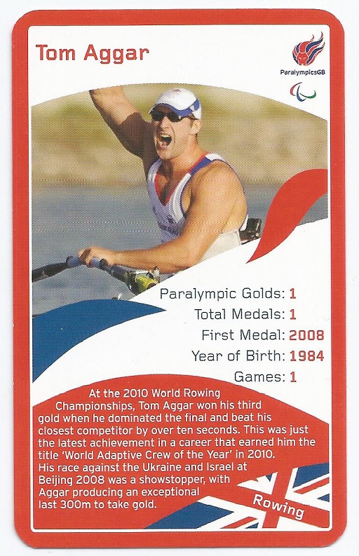 CC GBR 2010 TOP TRUMPS TOURNAMENT Paralympic Heroes Tom Aggar