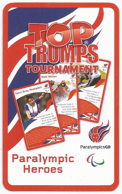 CC GBR 2010 TOP TRUMPS TOURNAMENT Paralympic Heroes Tom Aggar reverse 
