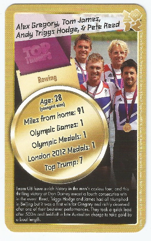 CC GBR 2012 OG TOP TRUMPS GOLD OG London M4 gold medal win for GBR