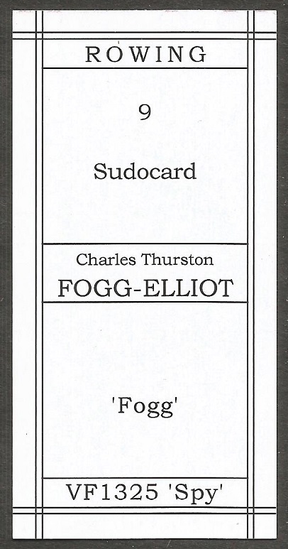 CC GBR FIGOPUZZLE Sudocard No. 09 Charles Thurston Fogg Elliot reverse