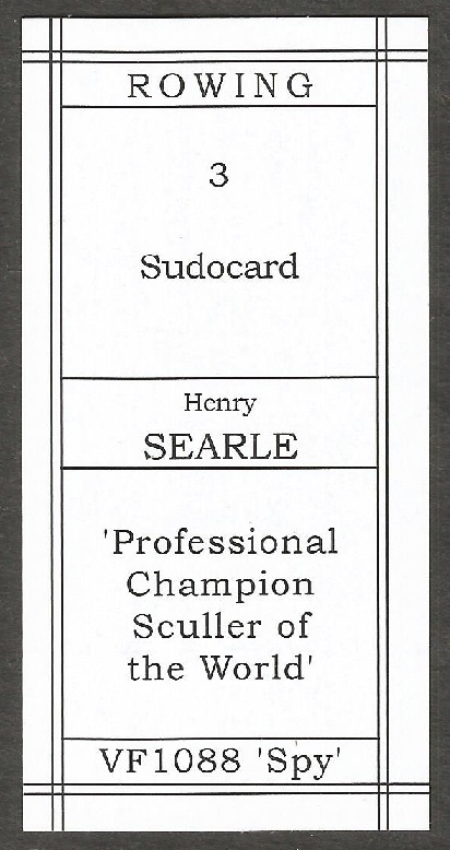 CC GBR FIGOPUZZLE Sudocard Rowing No. 03 Henry Searle reverse