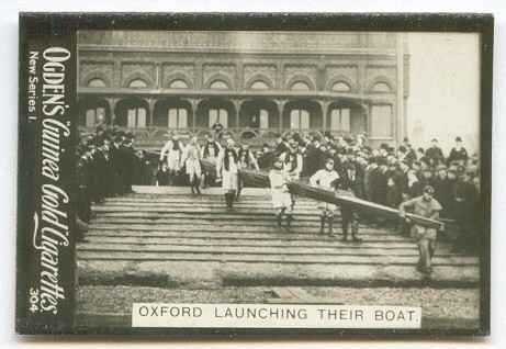cc gbr 1902 ogden s guinea gold cigarettes new series 1 no. 304  oxford launching their boat 