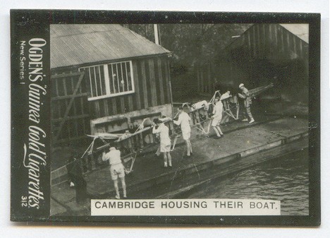 cc gbr 1902 ogden s guinea gold cigarettes new series 1 no. 312  cambridge housing their boat 