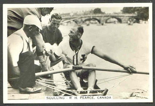 cc gbr 1935 senior service cigarettes  sporting events and stars  no. 46 r. h. pearce  canada  sculling champion of the world  pictured at henley 1934 