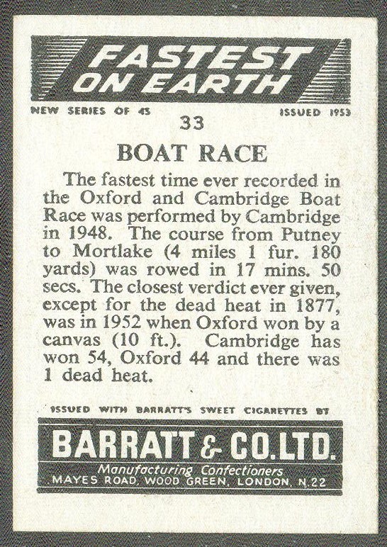 cc gbr 1953 barratt co fastest on earth no. 33 boat race cambridge 8 1948 reverse