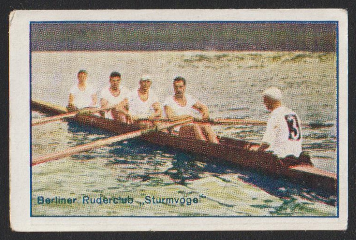 CC GER 1928 GREILING ZIGARETTEN Wassersport No. 15 M4 crew Berliner RC Sturmvogel