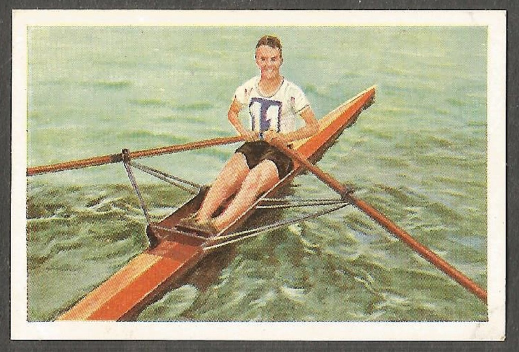 CC GER 1930 GEG Cigarettes German Sport in 96 pictures No. 67 Sculling in a single sculls