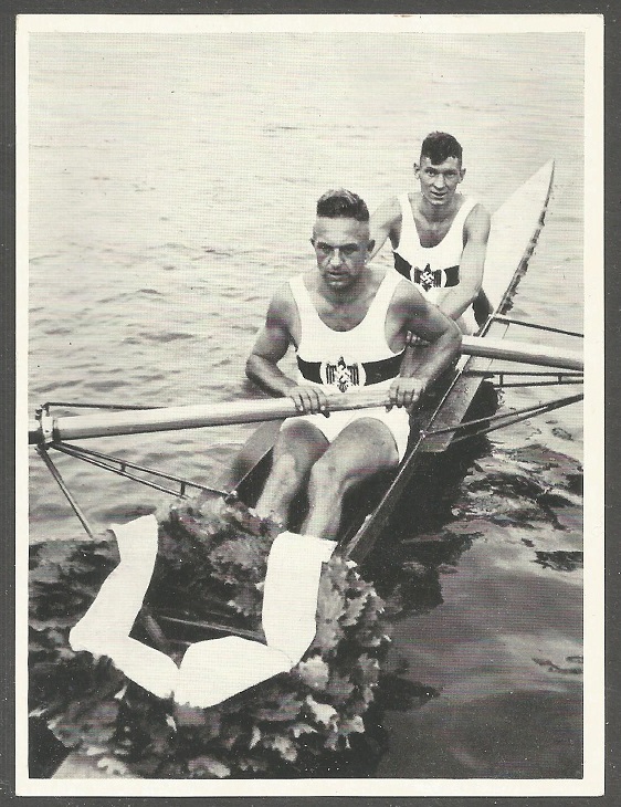 CC GER 1936 OG Berlin YRAMOS CIGARETTES seies F No. 46 M2 gold medal winners Eichhorn Strauss GER