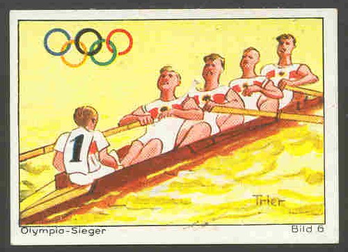 cc ger 1932 bergmann zigaretten buch 3 bild 6 olympia sieger 1932 drawing of 4 olympic rings 
