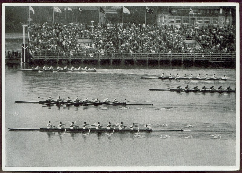 cc ger 1936 og berlin reemtsma band ii no. 113 photo of 8 final crossing the finish line 