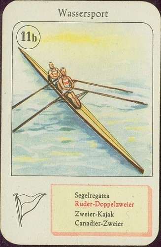cc ger 1936 quartet olympia bielefelder spielkarten gmbh no. 11b ruder doppelzweier 