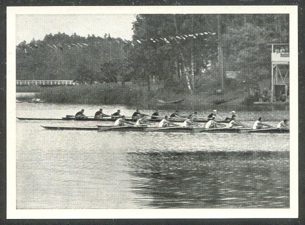 cc ger 1952 kosmos zigarettenbild no. 174 og helsinki 8 final with usa and urs gold and silver medal winners 