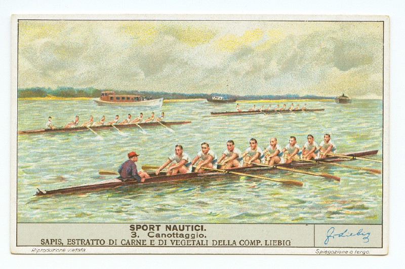 cc ita 1941 liebig serie 1436 sport nautici no. 3 three 8 