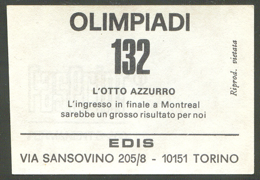 cc ita 1976 edis olimpiadi no. 132 m8 ita reverse