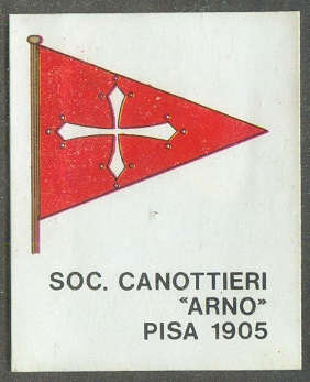 cc ita panini campioni dello sport 1970 71 societa sportive benemerite no. 112 b soc. canottieri arno pisa 1905