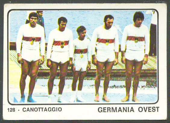 cc ita panini campioni dello sport 1973 74 no. 128 4 crew ger gold medal winner og munich 1972