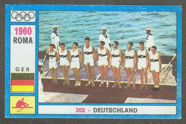 cc ita panini no. 202 og rome 1960 gold medal winner crew ger 8 