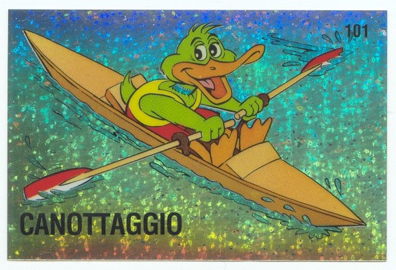 cc ita panini supersport no. 101 green duck in single scull 