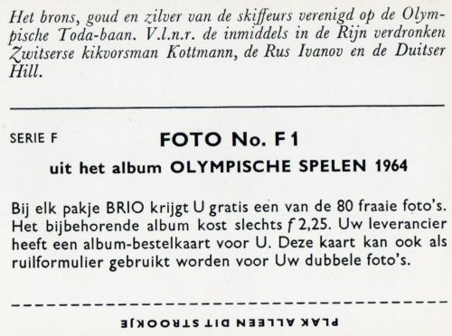 cc ned 1964 brio olympische spelen serie f1 the three m1x medal winners ivanov urs hill gdr and kottmann sui at og tokyo reverse