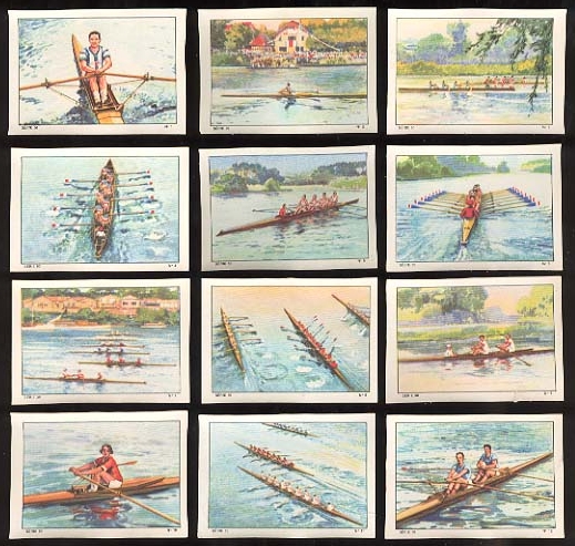 CC SUI 1937 Nestle Chocolate Cards Rowing Serie 50 complete set of 12