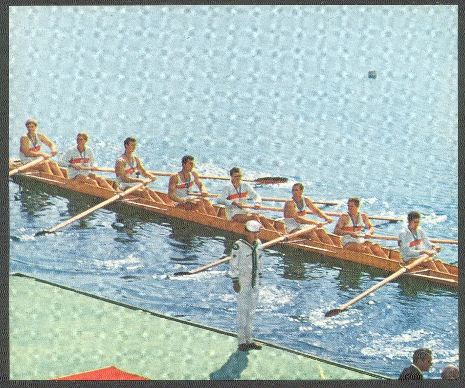 cc sui 1968 gloria verlag mexico 1968 no. 37 the olympic m8 champion crew ger after the victory ceremony