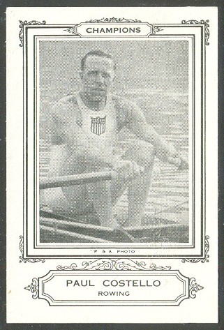 cc usa 1926 sports co of america paul castello gold medal winner at three consecutive og 1920 1928 in the 2x event 