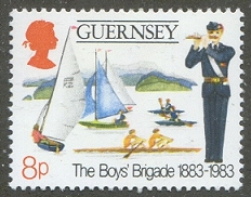 Stamp GBR GUERNSEY 1983 Jan. 18th Mi 260 The Boys Brigade Drawing of 2 