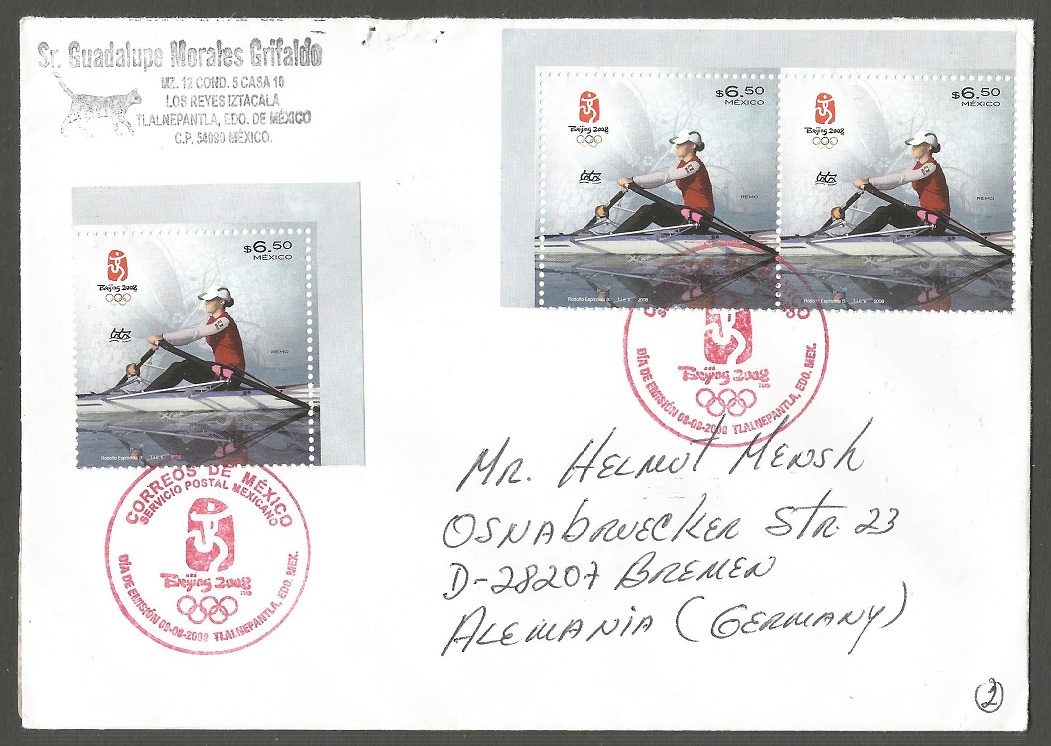 Stamp MEX 2008 on cover with FDC PM