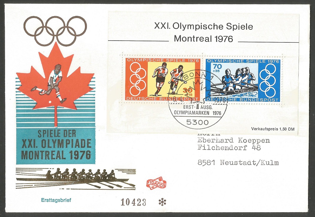 FDC GER 1976 Apr. 6th MS